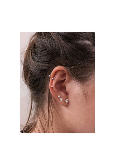 316l Cerrahi Çelik Silver Top Uçlu 8mm Çap Piercing 1 Adet -kararma Yapmaz- Gümüş
