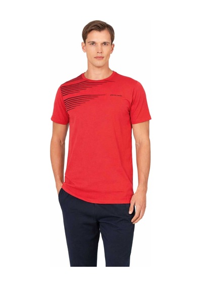 Pierre Cardin Penye Kısakol Pijama Takım Lk-pc6123 Kırmızı