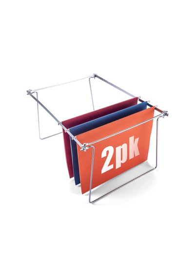 Askılı Dosya Çerçevesi, Mektup Boyutu, Ayarlanabilir 30,5 Cm İla 45,5 Cm, 2 Adet 1'li Paket Gümüş Diğer