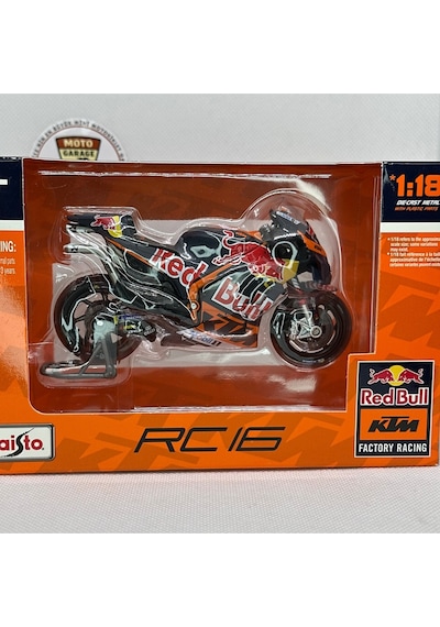 Ktm Red Bull Rc16 Motogp 1:18 Diecast Maket Motor Kutulu Metal Model
