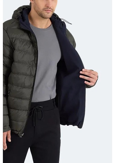 Slazenger Brelıs Erkek Çift Taraflı Lacivert Haki Mont & Kaban