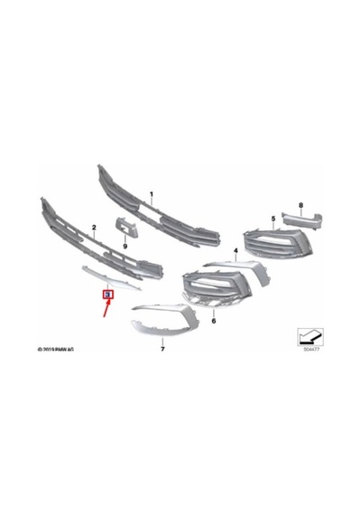 Bmw 1 Serisi 2020-2022 Ön Tampon Çeki Demirri Kapağı Tw Oem No 51119463082