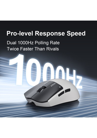 Magegee Scout & Rgb Dock Station 12.000dpı Paw3311 Triple Mode Kablolu/bluetooth/2.4g Beyaz Gaming Mouse -