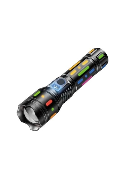Powermaster Pm-25120 Çok Fonksiyonlu Teleskopik Zoom - 5 Modlu Şarjlı El Feneri Çok Renkli