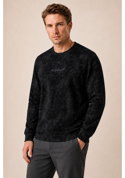 Redline Continu Erkek Kışlık Regular Fit Kışlık Bisiklet Yaka Sweatshirt Siyah
