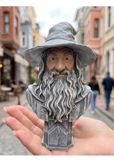 Eselya3d Gandalf Figür, Yüzüklerin Efendisi Gandalf Büst, Gri Gandalf Figür Hediye-15cm-fanart