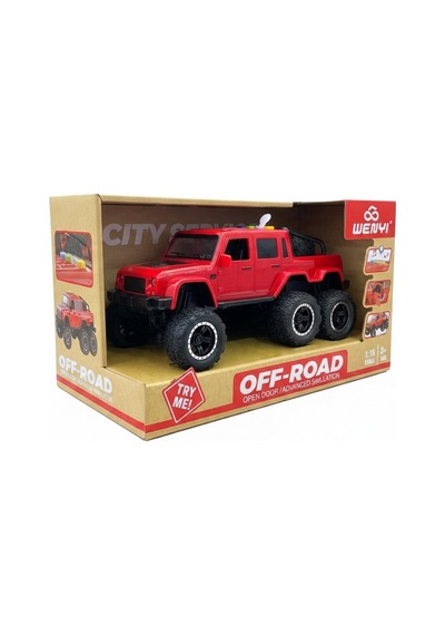 1:16 Ölçekli 6 Tekerlekli Off-road Arazi Aracı Açılabilir Kapılı, Işıklı Ve Sesli Oyuncak Jeep Çok Renkli