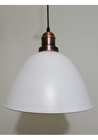 Riolight Retro Beyaz Içi Gold Tekli Metal Sarkıt Çap:28Cm (538289447)