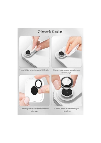 İphone 17 Air Uyumlu Safir Lens Çizilmez Dayanıklı Kamera Koruyucu Mavi