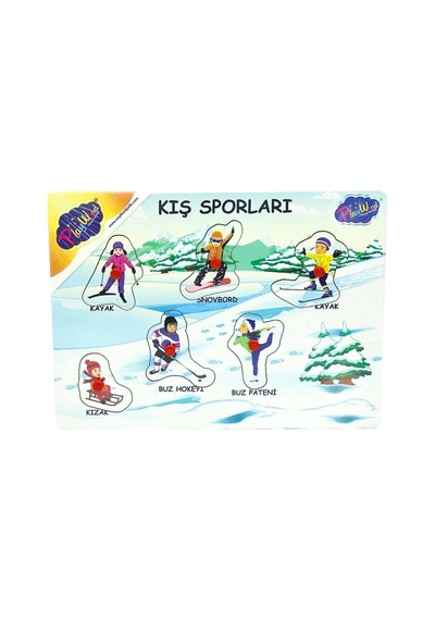 Spor Oyunları İçin Ahşap Tutmalı Yapboz 1 Adet