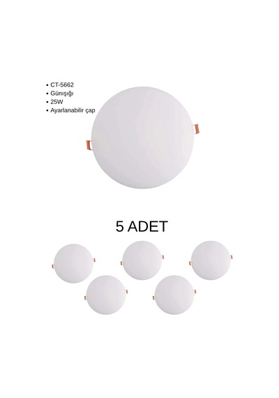 Cata Ct-5662 Ayarlanabilir X Plus Led Panel 25w Günışığı - 5 Li Paket