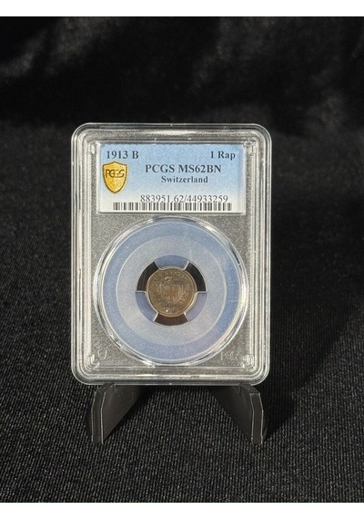 Pcgs Ms62bn 1913 B İsviçre 1rap Sertifikalı Nfc Çipli Özel Koleksiyon Parası