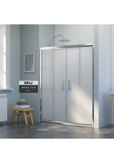 İmaj Banyo Mode İce A-7 Orta Açılır 2 Sabit 2 Sürgü Duşakabin Krom