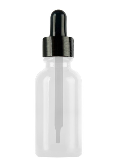 Afracam Şeffaf 50 Ml Metal Kapaklı Dropper Damlalık Cam Şişe Siyah