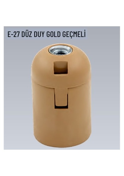 50 Adet E27 Gold Geçmeli Düz Duy