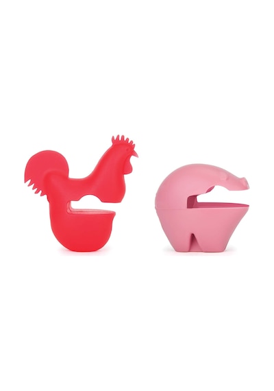 Silikon Tencere Klips Kaşıklık, 5 Cm, Kırmızı/pembe Çok Renkli