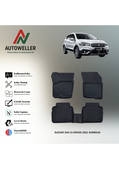 Suzuki Sx4 S-cross 2021 Sonrası Uyumlu Havuzlu Oto Paspas
