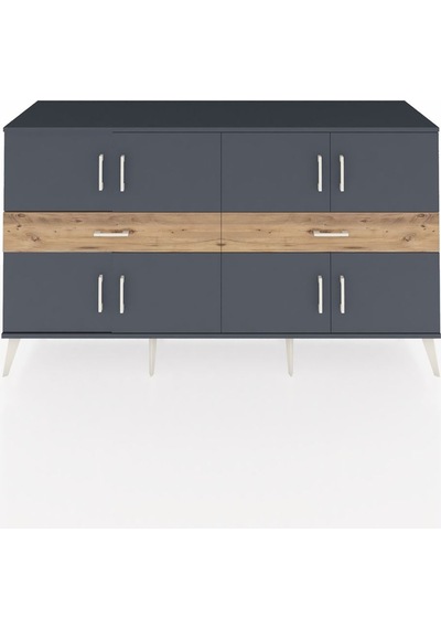Hyperion Konsol 4 Raflı 2 Çekmeceli 8 Kapaklı 176x44x99 Antrasit- Antrasit-antrasit/çam Hyperion Konsol 4 Raflı 2 Çekmeceli 8 Kapaklı 176x44x99 Antrasit- Antrasit-antrasit/çam