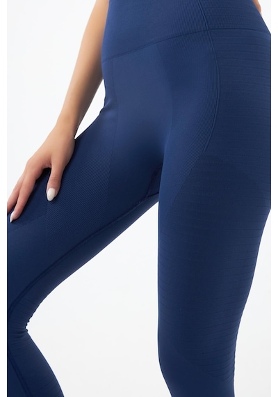 Cottonhill Lacivert Yüksek Bel Toparlayıcı Seamless Kadın Spor Tayt Lacivert