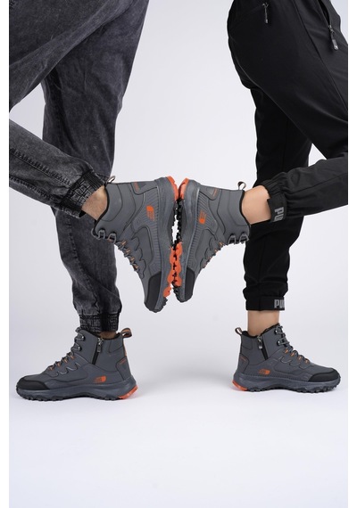 Muggo İzland Unisex Garantili Trekking Outdoor Bağcıklı Yandan Fermuarlı Kışlık Bot 001