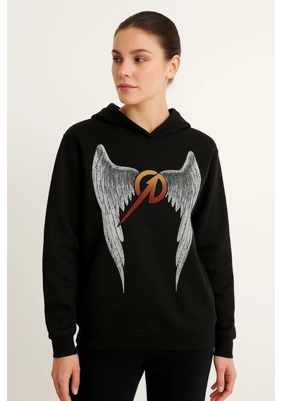Novalisse Metallica İki İplik Kapüşonlu Ön Ve Arka Baskılı Hoodie - Siyah Çoklu Renk