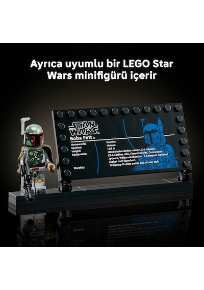LEGO® Star Wars™ Boba Fett™ 75455 - Yetişkinler için Aslına Uygun Detaylar İçeren Dekoratif Model Yapım Seti (1544 Parça)