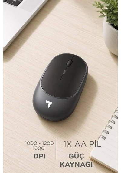 Özel Üretim Tablet Faresi Teknolojik Ürün Mouse Çift Modlu Sessiz Kablosuz Fare Tm16 Gri