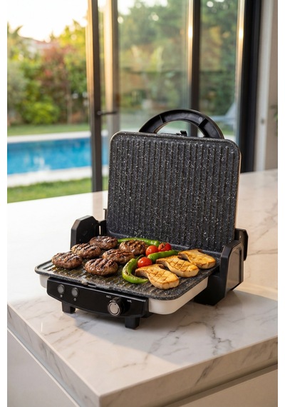 Acar Ultimate Pro Pressio Izgara Ve Tost Makinesi Krem - 1800 W