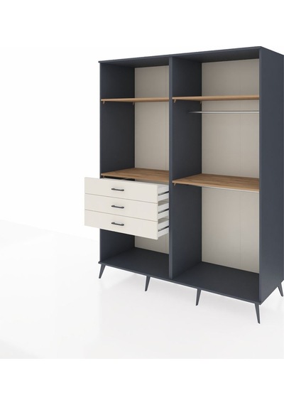Kronos Gardrop 4 Raflı 3 Çekmeceli 2 Askılı 176x59x221 Antrasit-çam/aytaşı Çam/aytaşı Kronos Gardrop 4 Raflı 3 Çekmeceli 2 Askılı 176x59x221 Antrasit-çam/aytaşı Çam/aytaşı