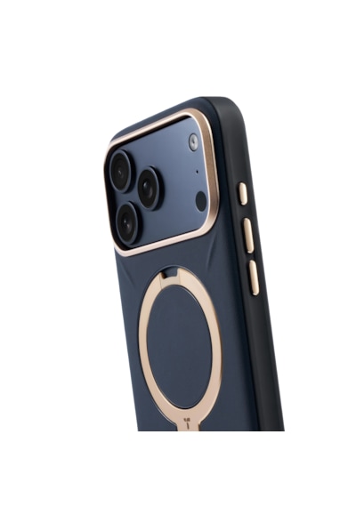 Torras Apple iPhone Uyumlu 17 Pro O Stand Spin Vegskin Serisi Magsafe Kılıf Lacivert