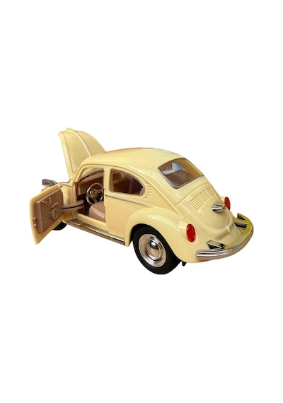 Nostaljik Beetle Vosvos Oyuncak Araba - 17cm Büyük Boy - Sesli Işıklı Ve Sürtmeli - Sarı Model Araba Çok Renkli