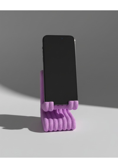 Masaüstü Kaymaz Taban Telefon Ve Tablet Standı - Kulaklık Ve Not Kağıdı Bölmeli-kiremit Lila