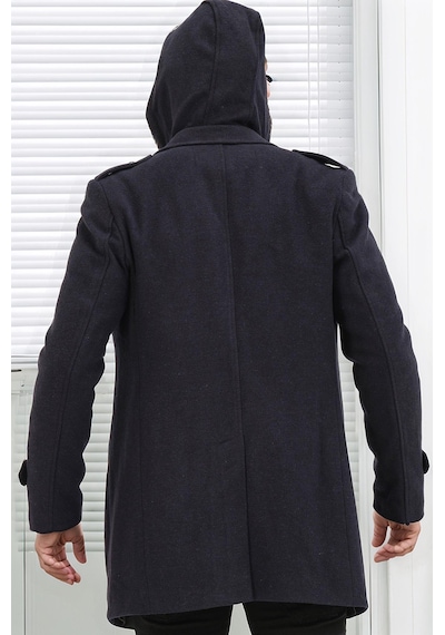 Plt9401 Dewberry Erkek Palto-diagonal Lacivert Diagonal Lacivert