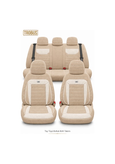 Opel Zafira 5 Kişi 2003-2011 Sonrası Veyron Bej Tay Tüyü Koltuk Kılıfı Bej