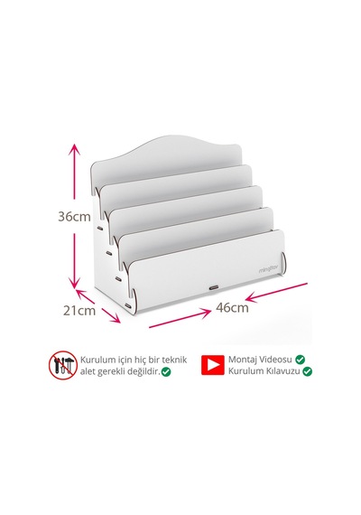 Mini Lucky 4 Raflı Ahşap Masaüstü Mini Kitaplık Montessori Çocuk Kitaplığı Çocuk Odası Kitaplık Beyaz - 570907565 Beyaz Mini Lucky 4 Raflı Ahşap Masaüstü Mini Kitaplık Montessori Çocuk Kitaplığı Çocuk Odası Kitaplık Beyaz - 570907565 Beyaz
