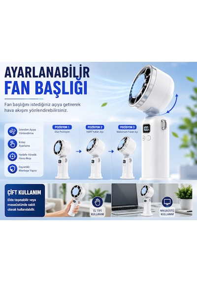 Taşınabilir El Vantilatörü Ve Masaüstü Fanı, 200 Kademeli Ayarlanabilir Hız, Dijital Ekranlı, Şarj Edilebilir Mini Fan, Çıkarılabilir Masaüstü Standlı, Sessiz Güçlü Soğutucu Fan Taşınabilir El Vantilatörü Ve Masaüstü Fanı, 200 Kademeli Ayarlanabilir Hız, Dijital Ekranlı, Şarj Edilebilir Mini Fan, Çıkarılabilir Masaüstü Standlı, Sessiz Güçlü Soğutucu Fan