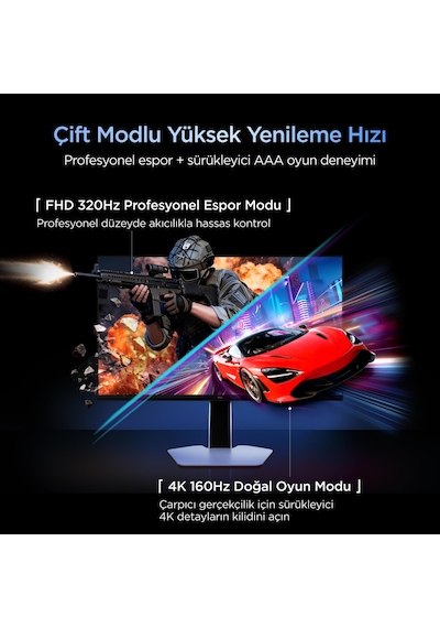 TCL 27C2A Pro Gaming Monitörü 27" 1ms 160hz Uhd 4k Qd-mini Led Oyuncu Monitörü 2304 Bölge, Xdr