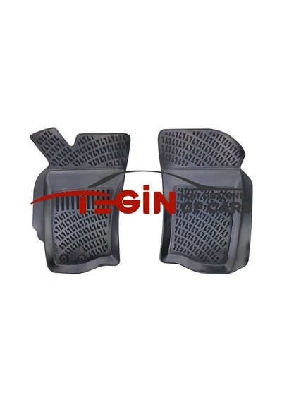 Fiat Palio Panelvan 2 Parça 2001 Geometrik Desenli 3d Havuzlu Ön Paspas Siyah