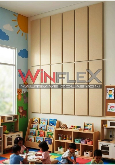 Akustik Kumaş Kaplı Panel-60x240cm Krem