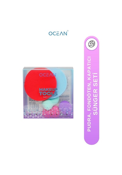 Ocean Makyaj Süngeri 2+3'lü Paket Karışık Renk Asu-186