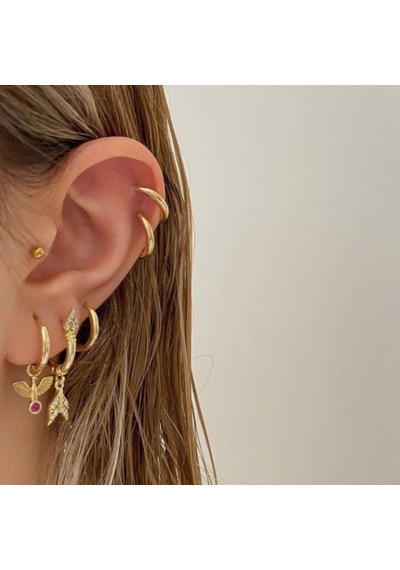 Cerrahi Çelik Top Piercing Tragus Helix Lob Conch Kııkırdak 6 Mm Gold Renk Gold