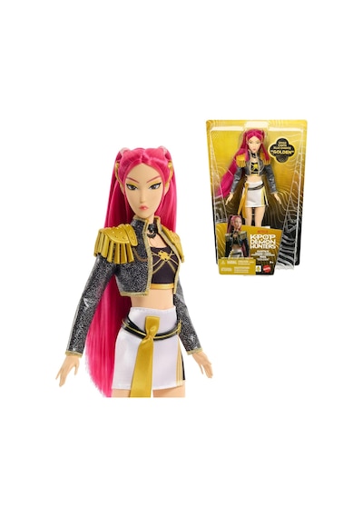 Kpop Demon Hunters Huntr/x Mattel Mira Golden Şarkı Söyleyen Bebek 5 Eklem Kıyafetli 35 Cm