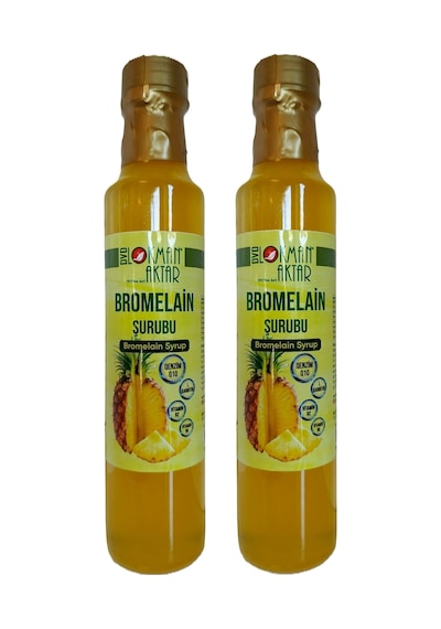 Bromelain Şurubu, Katkısız, Doğal, 250ml 2 Adet, Dvd Lokman Aktar