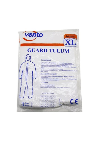 Vento Guard Koruyucu Tulum - Xl Beyaz Non-woven Kumaş
