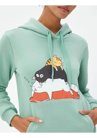 Koton Kadın Sweatshirt Mint Yeşili 4wal10047ık 24ky59000096 Y5947 Mint Yeşili Koton Kadın Sweatshirt Mint Yeşili 4wal10047ık 24ky59000096 Y5947 Mint Yeşili