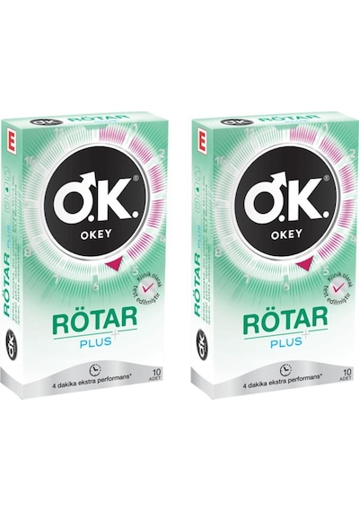 Okey Prezervatif Rötar Plus 2 x 10'lu Okey Prezervatif Rötar Plus 2 x 10'lu
