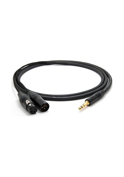 6.35 Mm Trs Erkek To 3-pin Xlr Dişi + Erkek Ses Kablosu - 1.5 Met