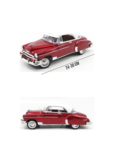 Kırmızı 1:18 Ölçek Die Cast İnce Detay 1950 Chevy Bel Air Oyuncak Metal Klasik Model Araba Çok Renkli