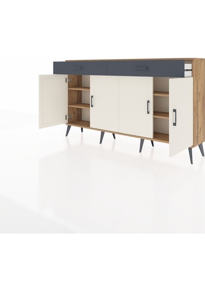 Arges Konsol 4 Raflı 2 Çekmeceli 4 Kapaklı 176x30x99 Çam-aytaşı/a Çam-aytaşı/antrasit Arges Konsol 4 Raflı 2 Çekmeceli 4 Kapaklı 176x30x99 Çam-aytaşı/a Çam-aytaşı/antrasit