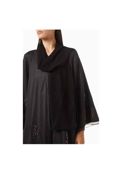 Rauaa Official Şık Organza Elbise Bead Detaylı Modern Tasarım İle Zerafet Sunuyor Siyah